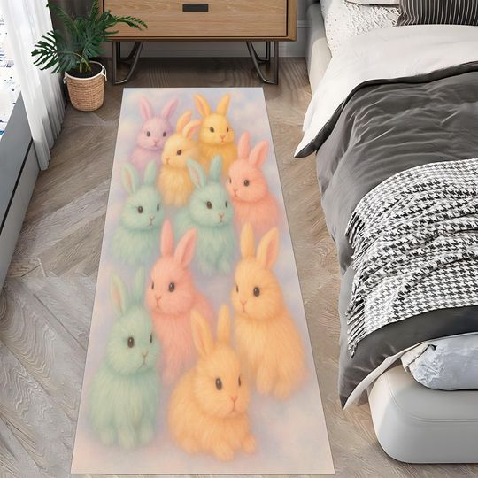 Discover Colorful Bunny Runner Rug