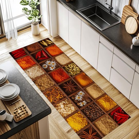 Discover Spice Box Kitchen Runner Rug,