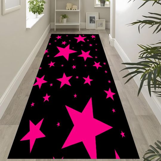 Discover Pink Star Runner Rug for Girls