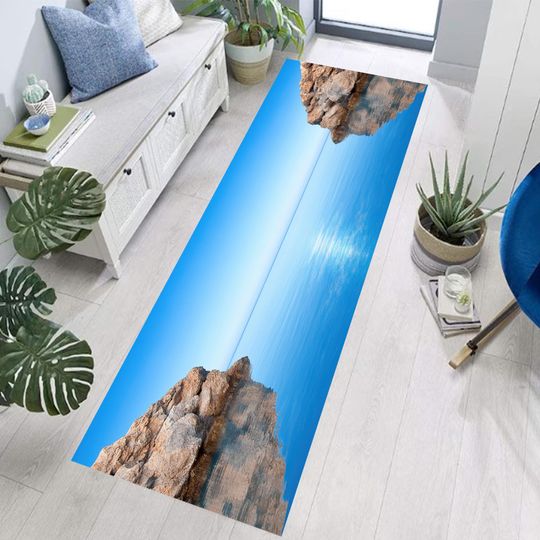 Discover Beach Rug, Beach Runner Rug, Runner Rug, Nautical Runner Rug