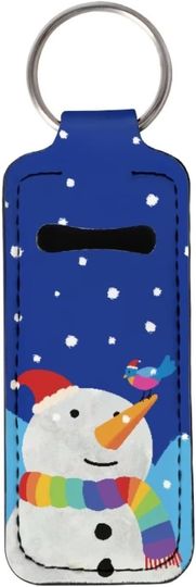 Discover Chapstick Holder Keychain Clip-on Sleeve Lip Balm Storage Pouch for Women Travel Accessories