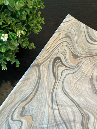Discover MARBLEIZED SILVER Print Design Gift Grade Tissue Paper Sheets Choose Size & Package Amount