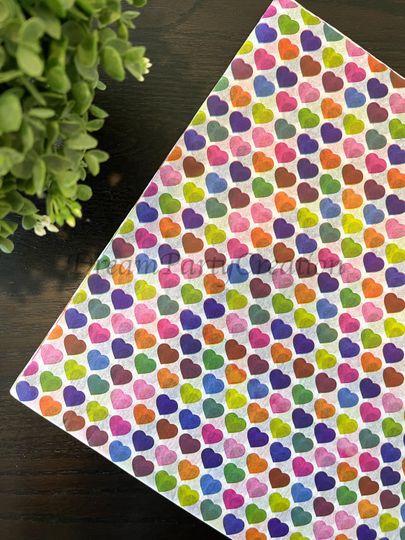 Discover RAINBOW HEARTS Design Gift Grade Tissue Paper Sheets Choose Size & Package Amount