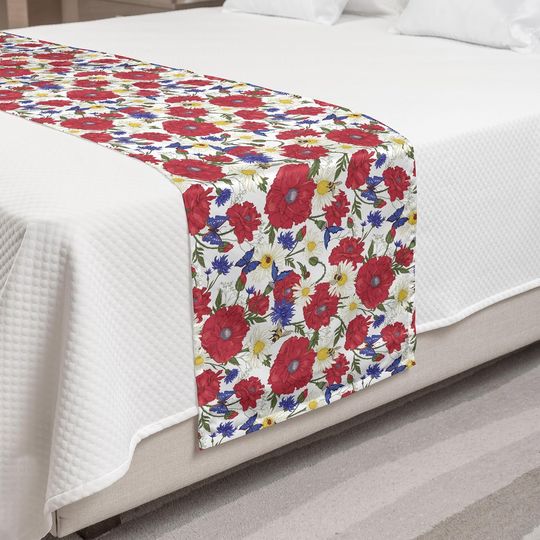 Discover Poppy Flower Bed Runner