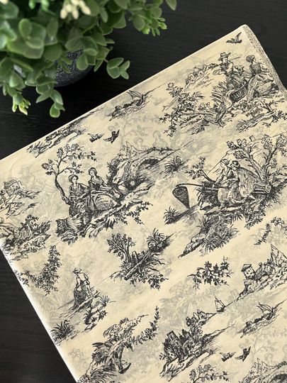Discover BLACK TOILE on KRAFT Design Gift Grade Tissue Paper Sheets Choose Size & Package Amount