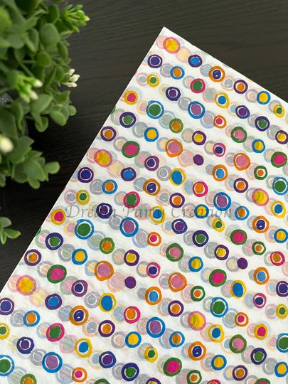 Discover RAINBOW SPOTS Design Gift Grade Tissue Paper Sheets Choose Size & Package Amount
