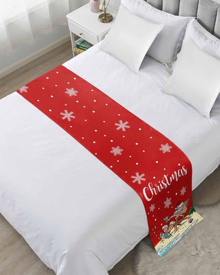 Discover Red Christmas Santa Bed Runners