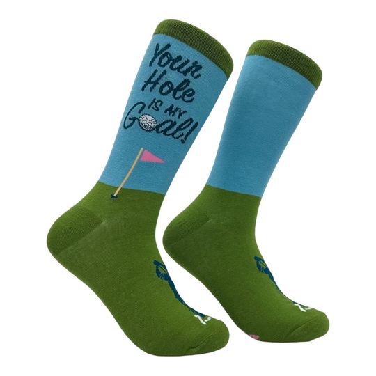 Discover Your Hole Is My Goal, Gold Cart, Golf Course, Mens Socks, Funny Dad Socks, Golf Socks, Golfing Gifts, Guys Gifts Under 20, Innuendo Socks