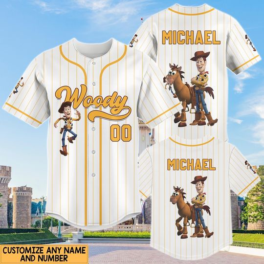 Discover Custom Woodyy Baseball Jersey, toy stories Cowboy Shirt, Custom Family Matching Outfit