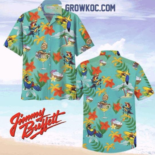 Discover Jimmy Buffett Summer Whiskey Cocktail Halloween Hawaiian Shirt