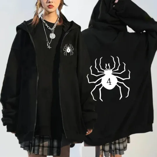 Discover Anime Zipper Hoodie Men's Gothic Y2K Zipper Hoodie
