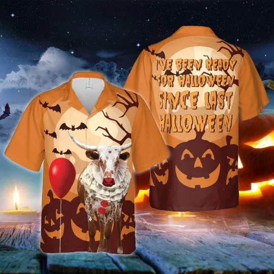 Discover Tx Longhorn Halloween Ready 3D Hawaiian Shirt Unique Print