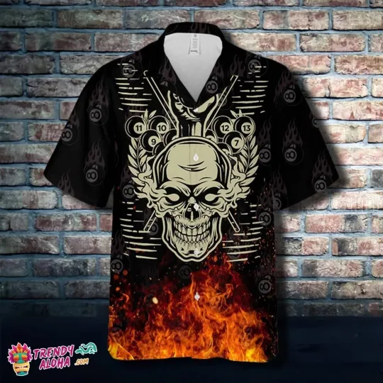 Discover Halloween Fashion Skull Guns Art 3D Print Mens Beach Shirt