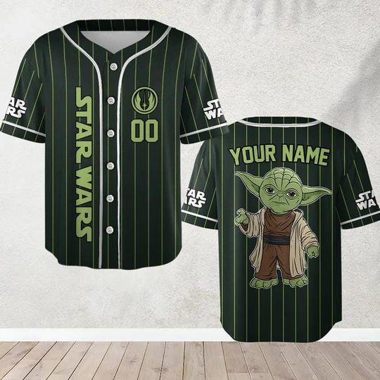 Discover Custom Babyy Yodaa Baseball Jersey, Starr Warss Jersey Shirt, Disneyyy Movie Cartoon Baseball Shirt, Disneyyland Shirt, Disneyyy World Shirt