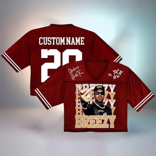Discover Personalized Chris Brown Tour Crop Top Jersey, Breezy Bowl 2025 Jersey