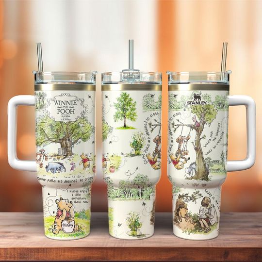 Discover winniee the poohh Map Tumbler 40Oz, Pooh And Friends Coffee Tumbler