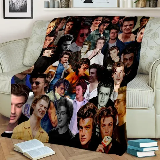 Discover Joe Keery Actor 3D Printing HD Blanket