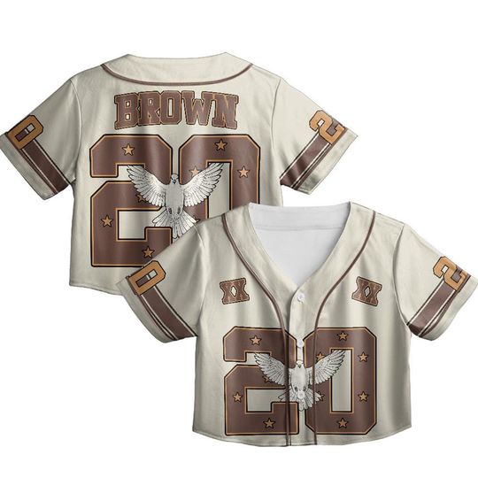 Discover Custom Natural Brown Baseball Jersey, Number XX 2025 Concert Team Jersey