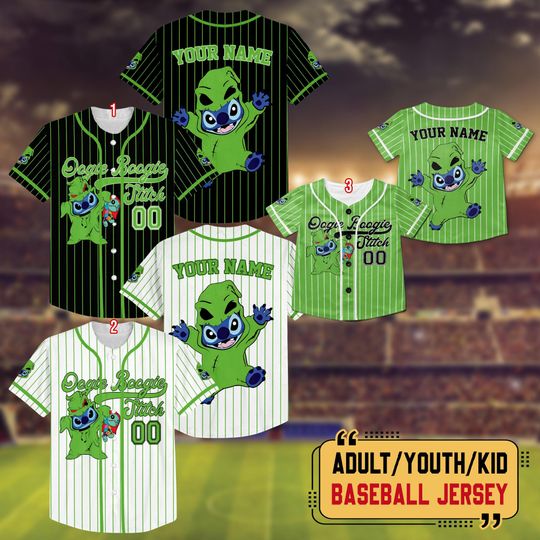 Discover Personalized Oogiee Boogiee Stitchh Baseball Jersey, Custom Nightmare Before Christmas Jersey