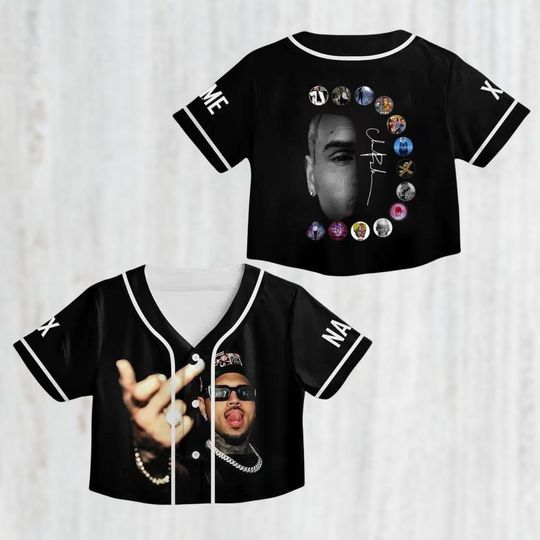 Discover Personalized Chris Brown 2025 Crop Top Jersey, Breezy Bowl XX Concert Football Jersey, Chris Brown Merch, Country Music Shirt