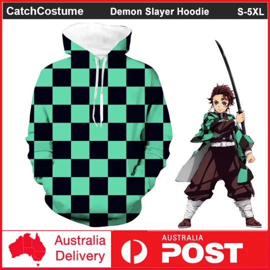 Discover demon Hoodie Kimetsu no Yaiba tanjiror Cosplay Sweater Sweatshirt Coat