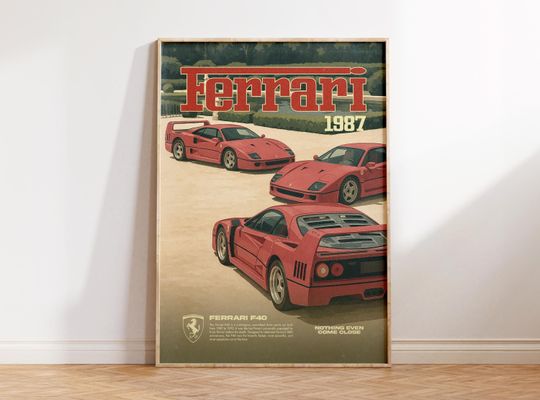 Discover Vintage Car Poster, Automotive Decor, Classic Sports Car Print, Trendy Apartment Wall Art