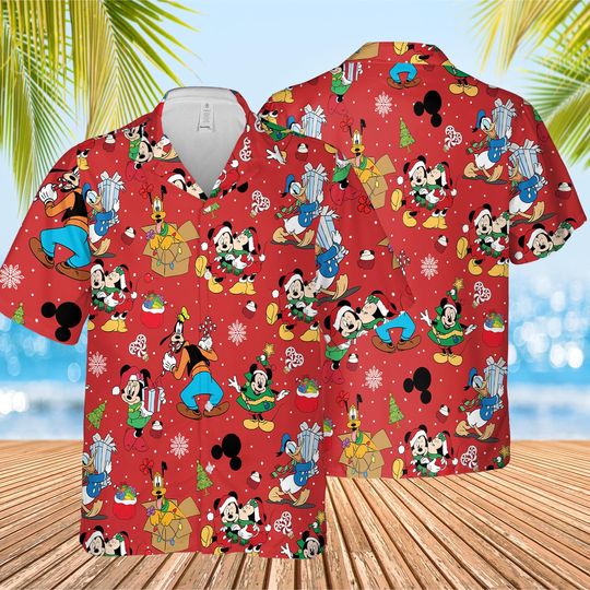Discover Mickeyy mouse And Friends Christmas Hawaiian, Mickeyy's Merry Christmas Party Hawaiian