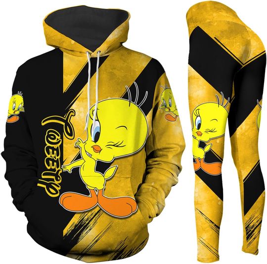 Discover Dragon Pullover Hoodie Pockets for Women, Casual Tracksuit Hoodie and Leggings Set