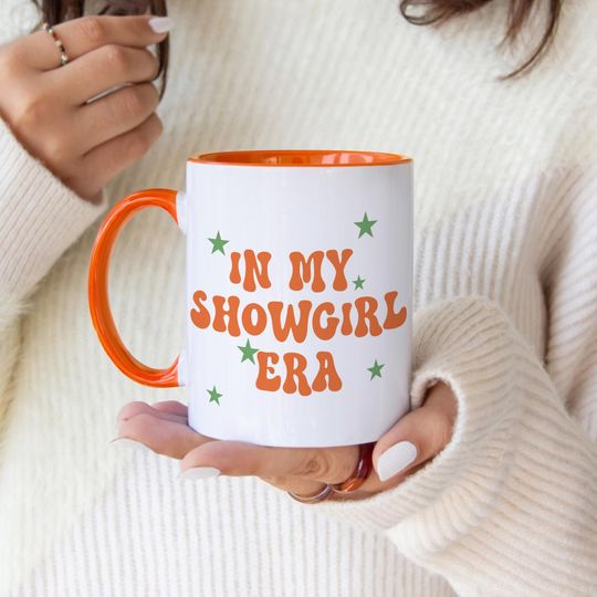 Discover My Showgirl Era Mug, Orange TS12 Mug for Her, Fan Gift