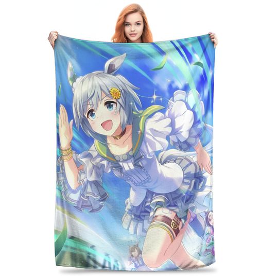 Discover Uma Musume Pretty Derby Blankets Coral Fleece Plush All Season   Multifunction Lightweight Thin Throw Blanket for Home Car Quilt