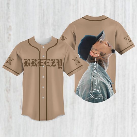 Discover Chris Brown Tour Breezy Bowl XX Baseball Jersey, Breezy Bowl XX Jersey