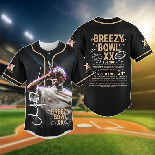 Discover Breezy Bowl XX Baseball Jersey, Hip Hop Streetwear Jersey, Rapper Jersey