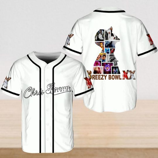 Discover Chris Brown Breezy Bowl XX Tour Baseball Jersey, Chris Brown Tour Baseball Jersey