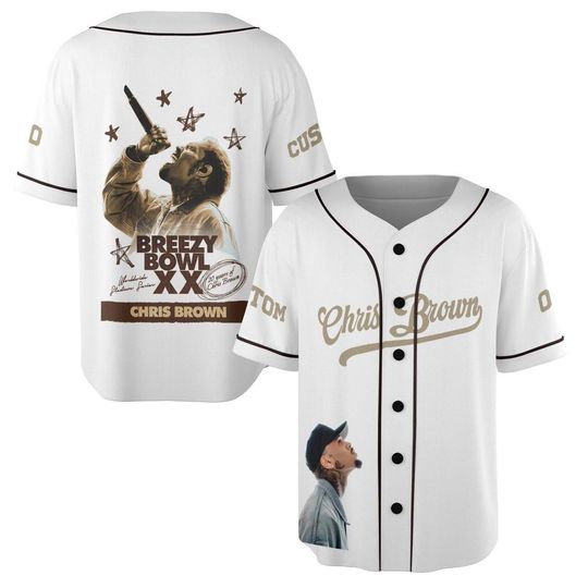 Discover Personalized Chris Brown Breezy Bowl Football Jersey, Chris Brown Tour Jersey, Breezy Bowl XX 2025 Shirt, Chris Brown Shirt, Breezy Bowl Tee