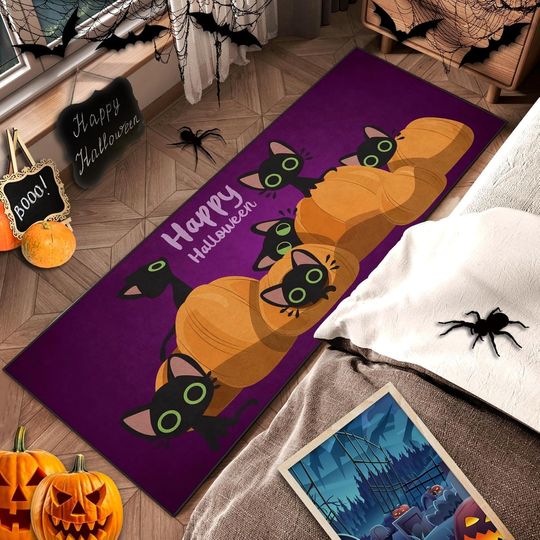 Discover ArtSocket Area Rug Happy Halloween Pumpkin