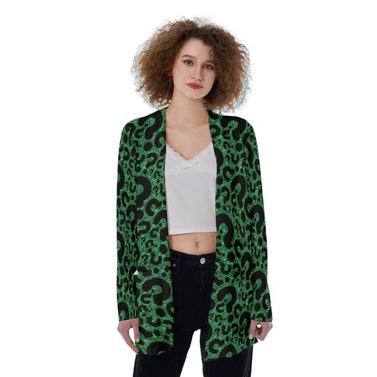 Discover Question Mark Print | Riddle me this print | Say What | Costume Cosplay | Any occasion wear | All-Over Print Women's Patch Pocket Cardigan