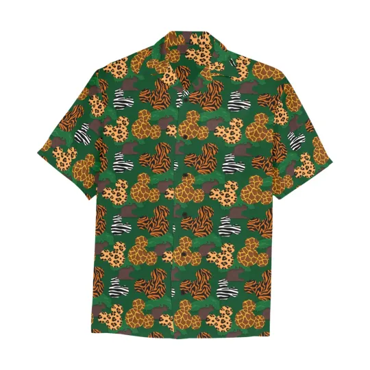 Discover Disneyyy Mickeyy Animal Green Hawaiian Shirt