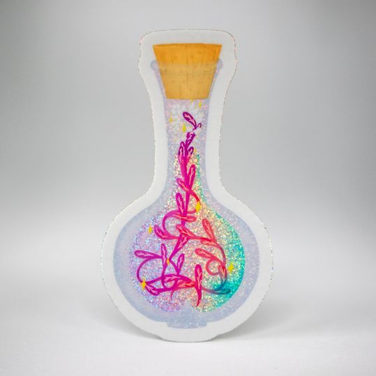 Discover Holographic Glitter Fairy Potion Stickers