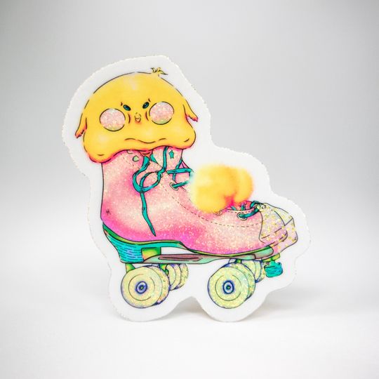 Discover Holographic Glitter Skate Stickers