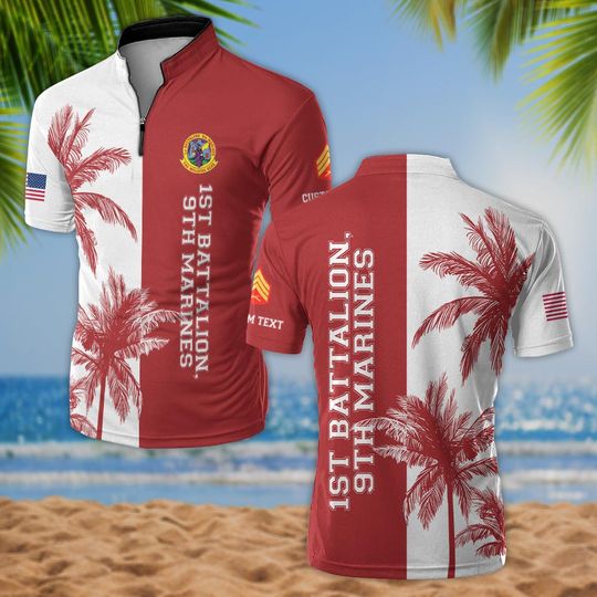 Discover Customized United States MC Battalion Palm Tree Pattern Shirt