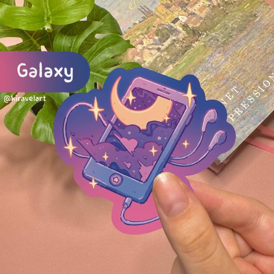 Discover Cute Sticker Holographic | Space Aesthetic Sticker Sticker Kawaii Stickers Big Sticker