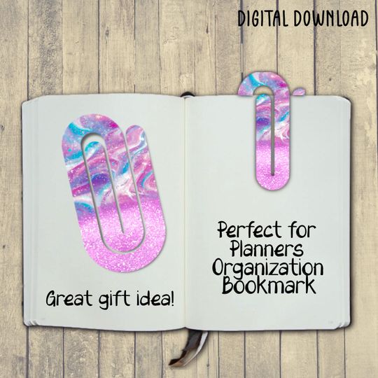 Discover Paper clip, Digital Design, Sublimation, Colorful, Gift, Bookmark, PNG, Planner, , Planner, Swirl, Abstract, Lollipop, Cute, Girl