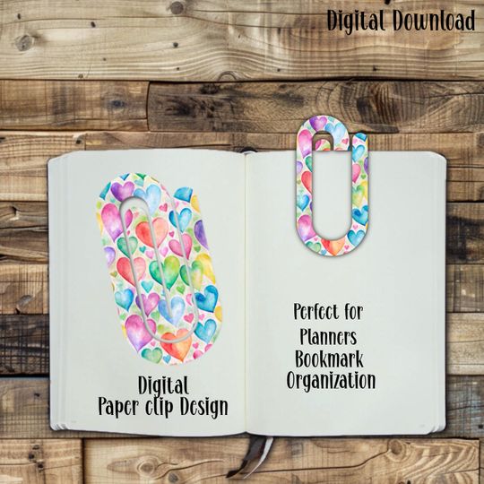 Discover Paper clip, Digital Design, Sublimation, Daisy Themed, Pink, Gift, Bookmark, PNG, Planner, , Planner, Book Lover, Holiday, Dots