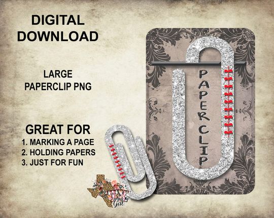 Discover Large Paperclip Sublimation, Baseball Paperclip, Paperclip PNG, Paperclip Sublimation Design, Double Sided, Digital Download