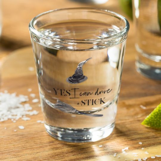 Discover Yes I Can Drive A Stick Fun | Happy Halloween Shot Glass