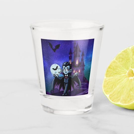Discover Cute, whimsical Halloween vampire Shot Glass