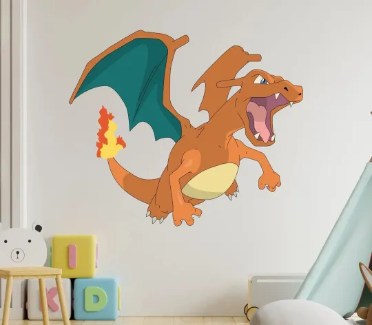Discover Hot 2025* Charizard PKM 3D Wall Sticker Decal Home Decor Wall Art