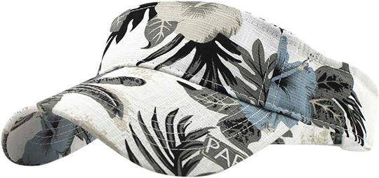 Discover Hawaii Flower Printed Sun Visor Hats for Women Men Wide Brim Adjustable Sun Baseball Tennis Cap