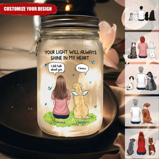 Discover My Heart Was Not Ready To Lose You - Memorial Personalized Custom Mason Jar Light