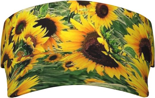 Discover Sunflower Sunflowers AOP Sun Visor Hats